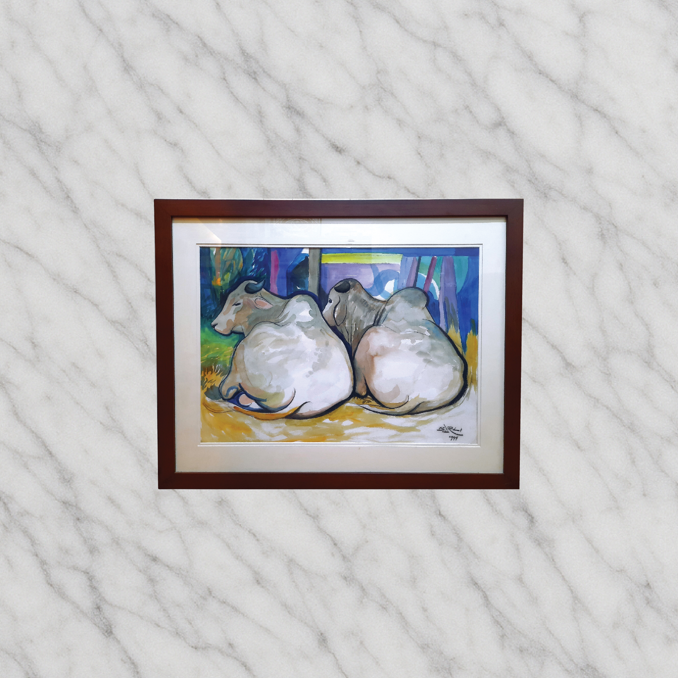 Two Cows by Barli Sasmitawinata